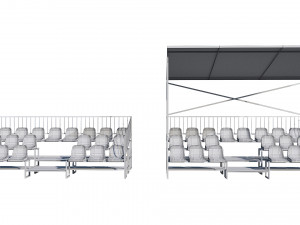 stadium seating tribune pack 3Dモデル