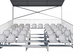stadium seating tribune pack 3Dモデル