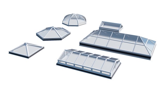 roof clerestory model pack 3D Model .c4d .max .obj .3ds .fbx .stl .blend 
