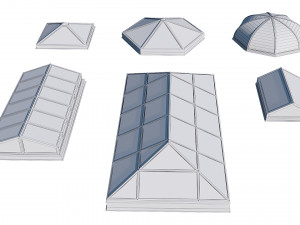 roof clerestory model pack 3D Model