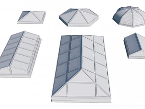 roof clerestory model pack 3D Model