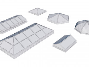 roof clerestory model pack 3D Model