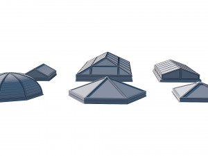 roof clerestory model pack 3D Model