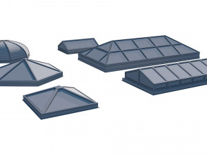 roof clerestory model pack 3D Model