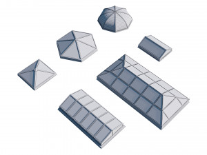 roof clerestory model pack 3D Model