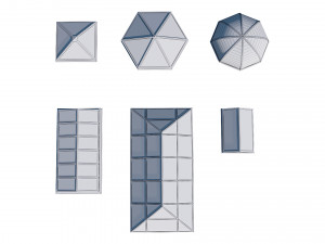 roof clerestory model pack 3D Model