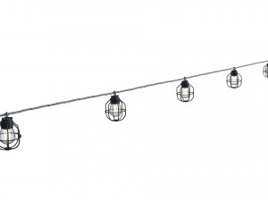 string lights edison lamps Model 3D