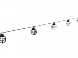 string lights edison lamps 3D Model