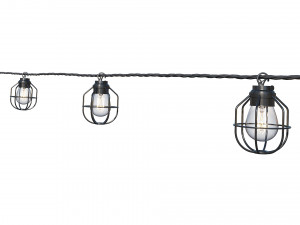 string lights edison lamps Model 3D