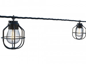 string lights edison lamps Model 3D