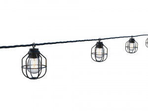 string lights edison lamps Model 3D