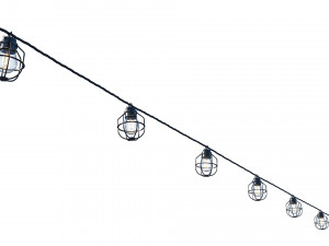 string lights edison lamps Model 3D
