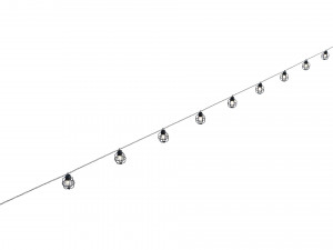 string lights edison lamps Model 3D