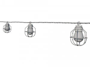 string lights edison lamps 3D Model