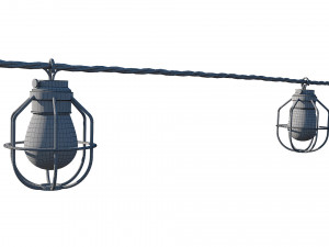 string lights edison lamps Model 3D