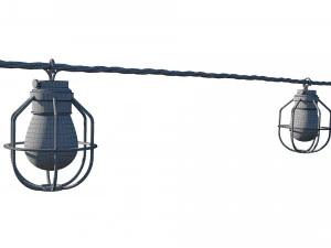 string lights edison lamps 3D Model