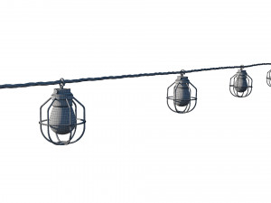 string lights edison lamps Model 3D