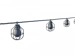 string lights edison lamps 3D Model