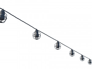 string lights edison lamps Model 3D