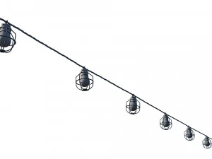 string lights edison lamps 3D Model