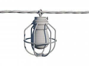 string lights edison lamps Model 3D