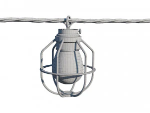 string lights edison lamps 3D Model