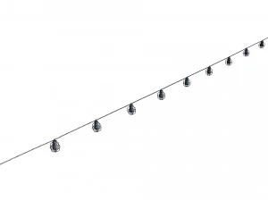 string lights edison lamps 3D Model