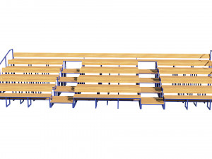 stadium seating tribune wooden pack 3D 模型
