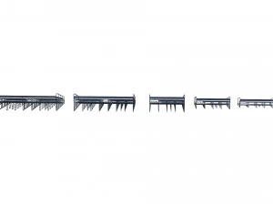 stadium seating tribune wooden pack 3D Model