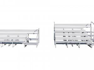 stadium seating tribune wooden pack 3D 模型