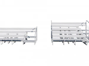 stadium seating tribune wooden pack 3D Model