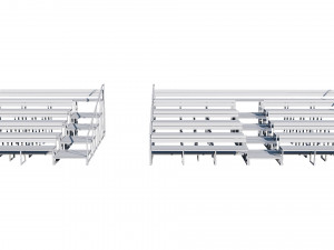 stadium seating tribune wooden pack 3D 模型