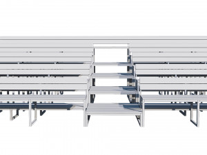 stadium seating tribune wooden pack 3D 模型