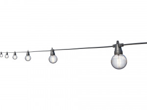 string lights edison lamps 3D 模型