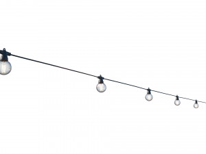 string lights edison lamps 3D 模型