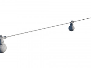 string lights edison lamps 3D 模型