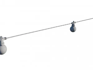 string lights edison lamps 3D Model