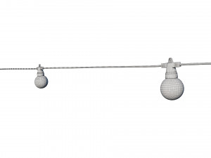 string lights edison lamps 3D 模型