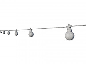 string lights edison lamps 3D 模型