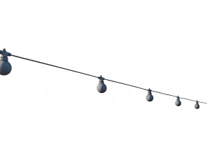 string lights edison lamps 3D Model