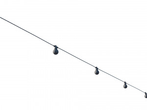 string lights edison lamps 3D 模型
