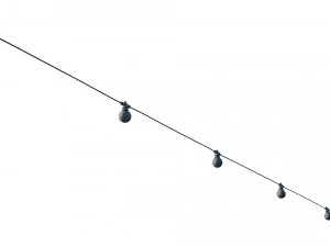 string lights edison lamps 3D Model