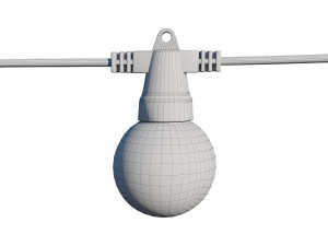 string lights edison lamps 3D 模型