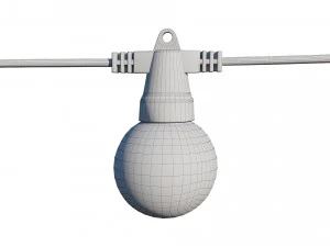 string lights edison lamps 3D Model