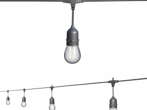 string lights edison lamps 3D Model