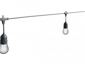 string lights edison lamps Model 3D