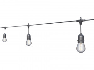 string lights edison lamps Model 3D