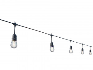 string lights edison lamps Model 3D
