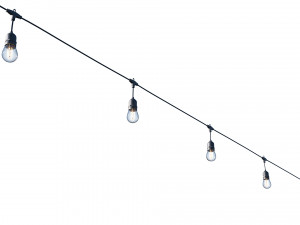 string lights edison lamps Model 3D