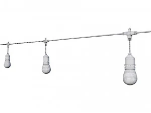 string lights edison lamps 3D Model